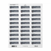 冬のエッフェルタワー、クリスマス風船の住所 ラベル (フルシート)