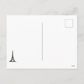 冬のエッフェルタワー、スノーフレーク風船クリスマス シーズンポストカード (裏面)