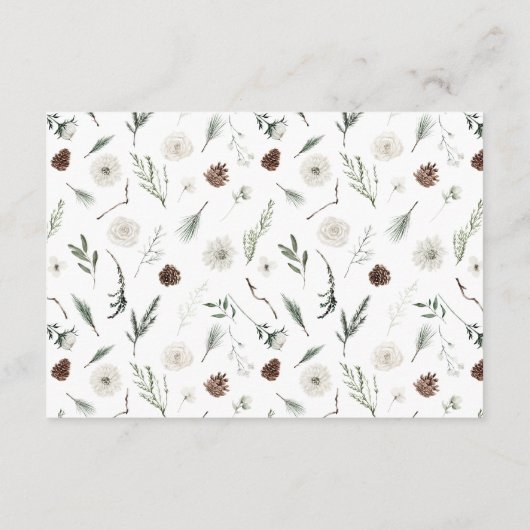 冬のエバエレガントーグリーンディスプレイシャワー エンクロージャーカード (裏面)