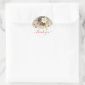 冬のエバエレガントーグリーンベイビーシャワーありがとう ラウンドシール (バッグ)