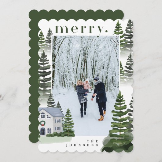 冬のエバメリーーグリーンフォレストファミリーホーム写真 シーズンカード (正面/裏面)