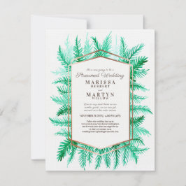 冬のエバーグリーンアートグリーン結婚ストリーミング 招待状