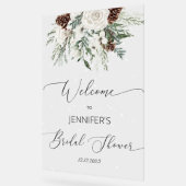 冬のエバーグリーンエレガントブライダルへようこそ アクリルサイン (傾斜)