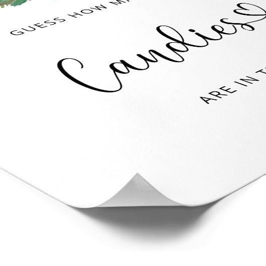 冬のエバーグリーンキャンディーの数を推測 ポスター (角)