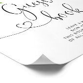 冬のエバーグリーンゲストブックポスター ポスター (角)