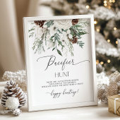 冬のエバーグリーンパシファイア狩りベビーシャワーゲーム ポスター