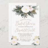 冬のエバーグリーンブライダルシャワー招待 招待状 (正面/裏面)