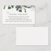 冬のエバーグリーンブルーの本ベビー挿入カード エンクロージャーカード (正面/裏面)