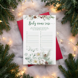 冬のエバーグリーンベビー名レース赤ちゃんシャワーゲーム