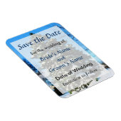 冬のエバーグリーン日付を保存 マグネット (右側)