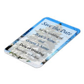 冬のエバーグリーン日付を保存 マグネット (左側)