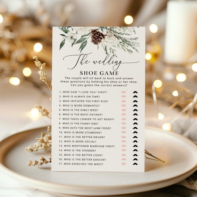 冬のエバーグリーン結婚の靴のブライダルゲーム (クリエイターアップロード済み)