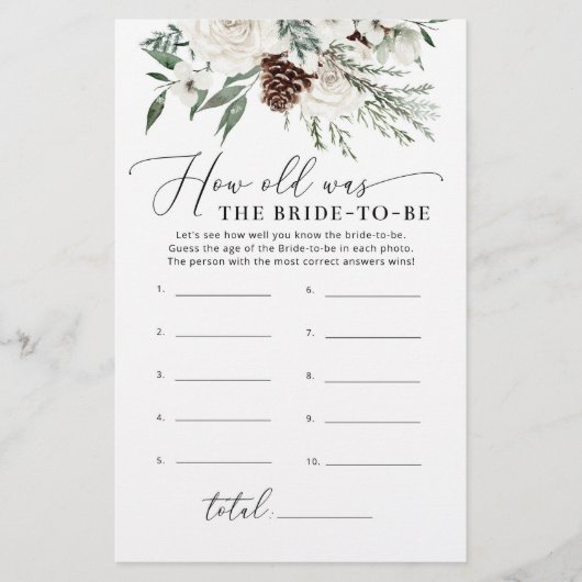 冬のエバーグリーン花嫁は何歳まで遊ぶべきだった (正面)