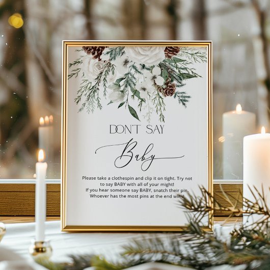 冬のエバーグリーン言わないベビーゲームポスター ポスター