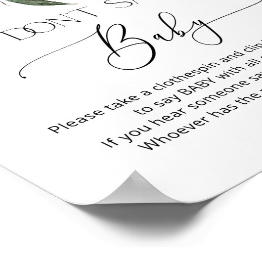 冬のエバーグリーン言わないベビーゲームポスター ポスター (角)