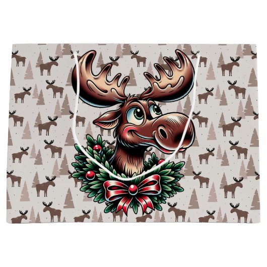 冬のエルク ラージペーパーバッグ (正面)