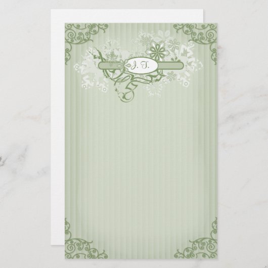 冬のエレガンスカスタマイズ- 便箋 (正面/裏面)