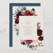 冬のエレガンステーブル番号座席カード メニュー (正面/裏面)