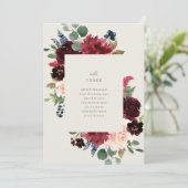 冬のエレガンステーブル番号座席カード メニュー (スタンド正面)