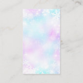 冬のエレガントなハネムーンファンドオンラインQRコード付き エンクロージャーカード (裏面)