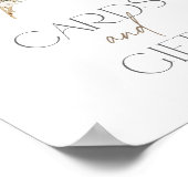 冬のエレガントなベビーカードとギフトのポスター ポスター (角)