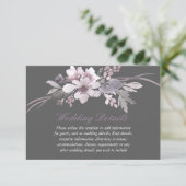 冬のエレガントな花の結婚式の披露宴の詳細 エンクロージャーカード (スタンド正面)