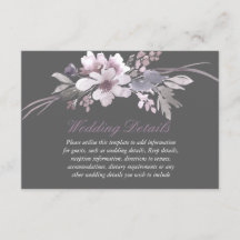 冬のエレガントな花の結婚式の披露宴の詳細