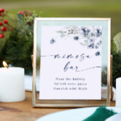 冬のエレガントほこりっぽい青い葉ミモサバー ポスター