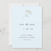 冬のエレガントアイスフォトウェディング日付を保存 招待状 (正面)