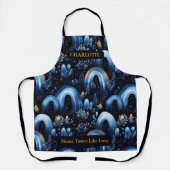 冬のエレガントアーチパターンエプロン名前をカスタムする エプロン (正面)