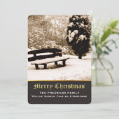 冬のエレガントシーンのクリスマスグリーティングカード シーズンカード (スタンド正面)