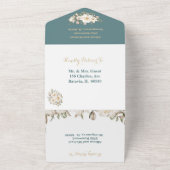 冬のエレガントテーマ – オールインワンウェディング招待状 オールインワン招待状 (外側)