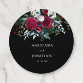 冬のエレガントフローラのクリ結婚スマス フェイバータグ (裏面)