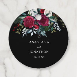 冬のエレガントフローラのクリ結婚スマス フェイバータグ