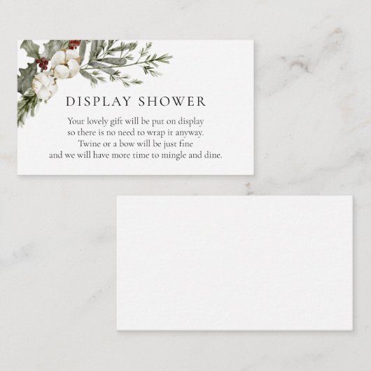 冬のエレガントフローラエンクロージャカード エンクロージャーカード (正面/裏面)