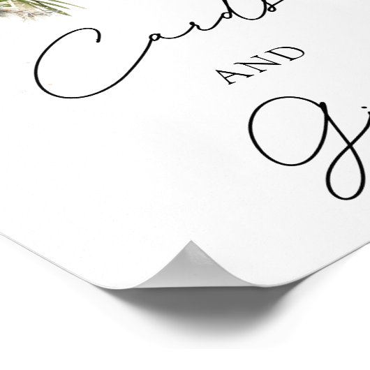 冬のエレガントフローラカードとギフト ポスター (角)