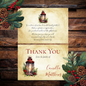 冬のエレガントフローラキャンドルベリーサンキュー サンキューカード