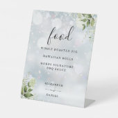 冬のエレガントフローラグリーンリーフードメニュー 台座サイン (正面)