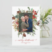 冬のエレガントフローラゴールドフォイルのクリスマスフォト (スタンド正面)