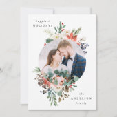 冬のエレガントフローラサークルのフレーム写真 シーズンカード (正面)
