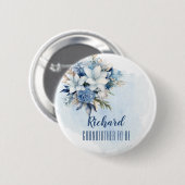 冬のエレガントフローラシャワー祖父になる 缶バッジ (正面&裏面)