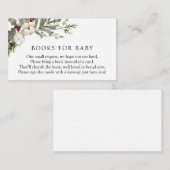 冬のエレガントフローラブックのベビー エンクロージャーカード (正面/裏面)