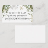 冬のエレガントフローラブックのベビー エンクロージャーカード (正面/裏面)