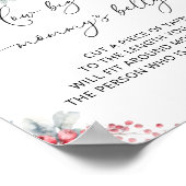 冬のエレガントフローラママのお腹の大きさ ポスター (角)