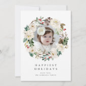 冬のエレガントフローラリース写真 シーズンカード (正面)