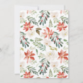 冬のエレガントフローラリース写真 シーズンカード (裏面)