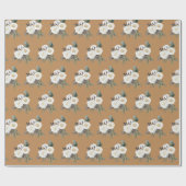 冬のエレガントフローラ包装紙 ラッピングペーパー (フラット)