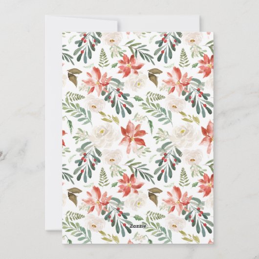 冬のエレガントフローラ幾何学模様の写真 シーズンカード (裏面)