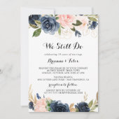 冬のエレガントフローラ我々はまだ誓いの更新を行う 招待状 (正面)