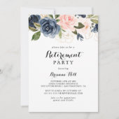 冬のエレガントフローラ書道の退職パーティー 招待状 (正面)